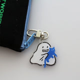 Ghost and cat keyring