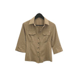 Sareon Open Collar Three QuarterShirt