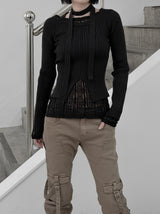 Seron Muffler Knit T-shirt