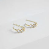 Lors キュービックジルコニアフープピアス