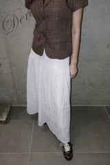 hot sealing plaid white long skirt