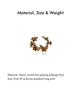 Wild Rose Wreath Ring Gold