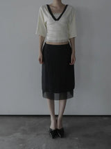 Louis Layered Midi Skirt