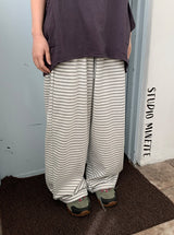 サリニストライプバンディングパンツ