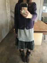 シアーデニムティアードスカート
