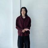 Classic Vintage Red & Black Plaid Shirt