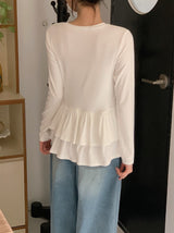 #Ribbon Strap Layered Tiered Cardigan (3color)