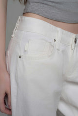 Sunday morning straight low jeans, Pure White