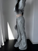 slim-fit bootcut track pants (2color)