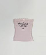 Thankstoo Lace Tube Top (light pink)