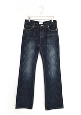 back rivet boots cut denim pants