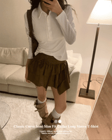  Classic Curve Semi-Slim Fit Collar Long Sleeve Bone T-Shirt (3 Colors)
