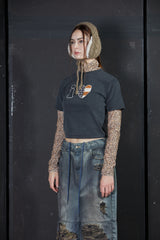 レオパードレイヤード Tシャツ