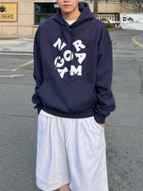 Alphabet embroidered Hooded
