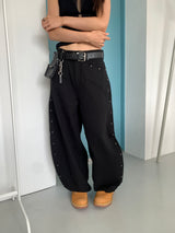 STUD BALLOON WIDE PANTS (2C)
