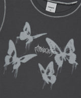 PIGMENT BUTTERFLY GOTH CROP TEE_CHARCOAL