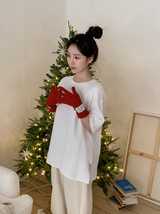 Milk Layered Loose Fit Short Sleeve T-shirt (5color)