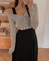 Aven see-through linen cardigan
