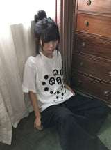 [unisex] Lebea Loose-Fit Rivet Dot Short Sleeve Tee