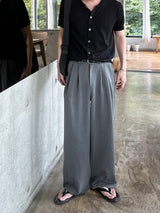 Maison two tuck banding slacks