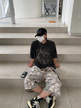 Glen Camo Cargo Bermuda Pants 3C
