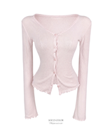 Lovie sheer ribbed cardigan (3color)