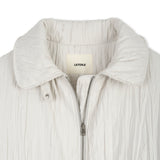WRINCKLE COLLAR IVORY JUMPER JACKET
