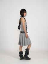 PLEATS MIDI ONE-PIECE (GREY)