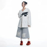 ENOE ワッペンスウェットバミューダパンツ - GREY