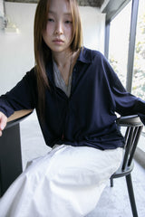 soft over button collar top(4colors)