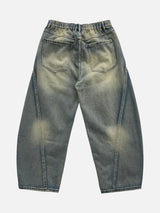 Ete Diagonal Curve Denim Pants 2C