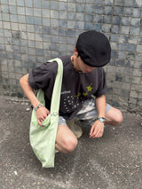 ヘビーコットン ソウル グラフィック Tシャツ (Tenta Tumble & Bio Washed)2サイズ - チャコール