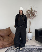 Denid Leopard Double Pocket Pants