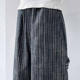 Striped Structured Wide Shorts