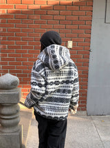 #Cozy Nordic Boa Fleece Hood Jumper (2color)