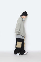 Sweat Coloring String Cargo Pants