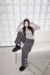 コーデュロイバンドレイヤードパンツ