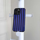 [Glass] Stripe case(purple)