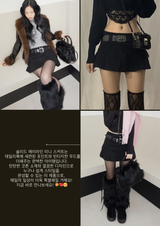 Solid A-line Pants Skirt