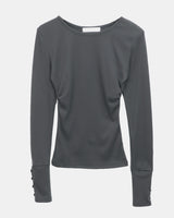 Soel Slim Fit Button-Sleeve Long Sleeve T-Shirt