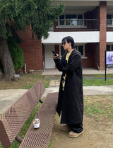 No.0983 wool 30 P line long COAT (3color)