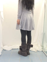 line and pleated dress