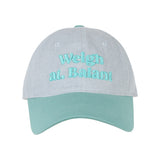 Denim Embroidery Ball Cap - Mint