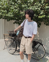 [LANARCH] ベーシックUネック半袖Tシャツ