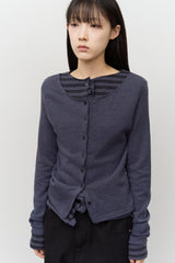 (W) Ruffled Layered Cardigan