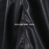 Black leather shirring padding