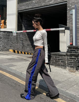 Cami Side Color Matching String Nylon Pants
