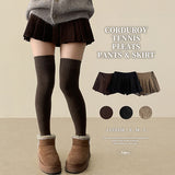 Jeton corduroy skirt pants pleats mini skirt