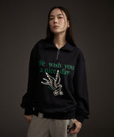W BLUEBIRD HALF ZIP-UP SWEATSHIRT NAVY