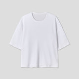  Avin Crop Waffle Short Sleeve T-Shirt 4C